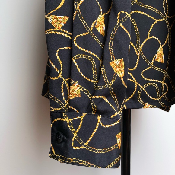 Vintage Gold Ropes & Chains Button Up - Picture 8 of 8